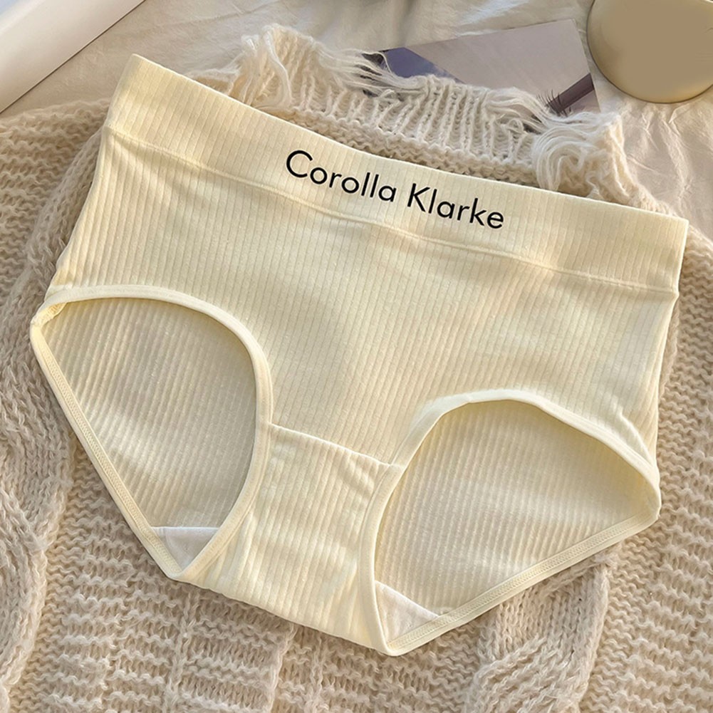 Female Regular Length Polyester Briefs Ribbed Waistband for Beach Yoga Vacation