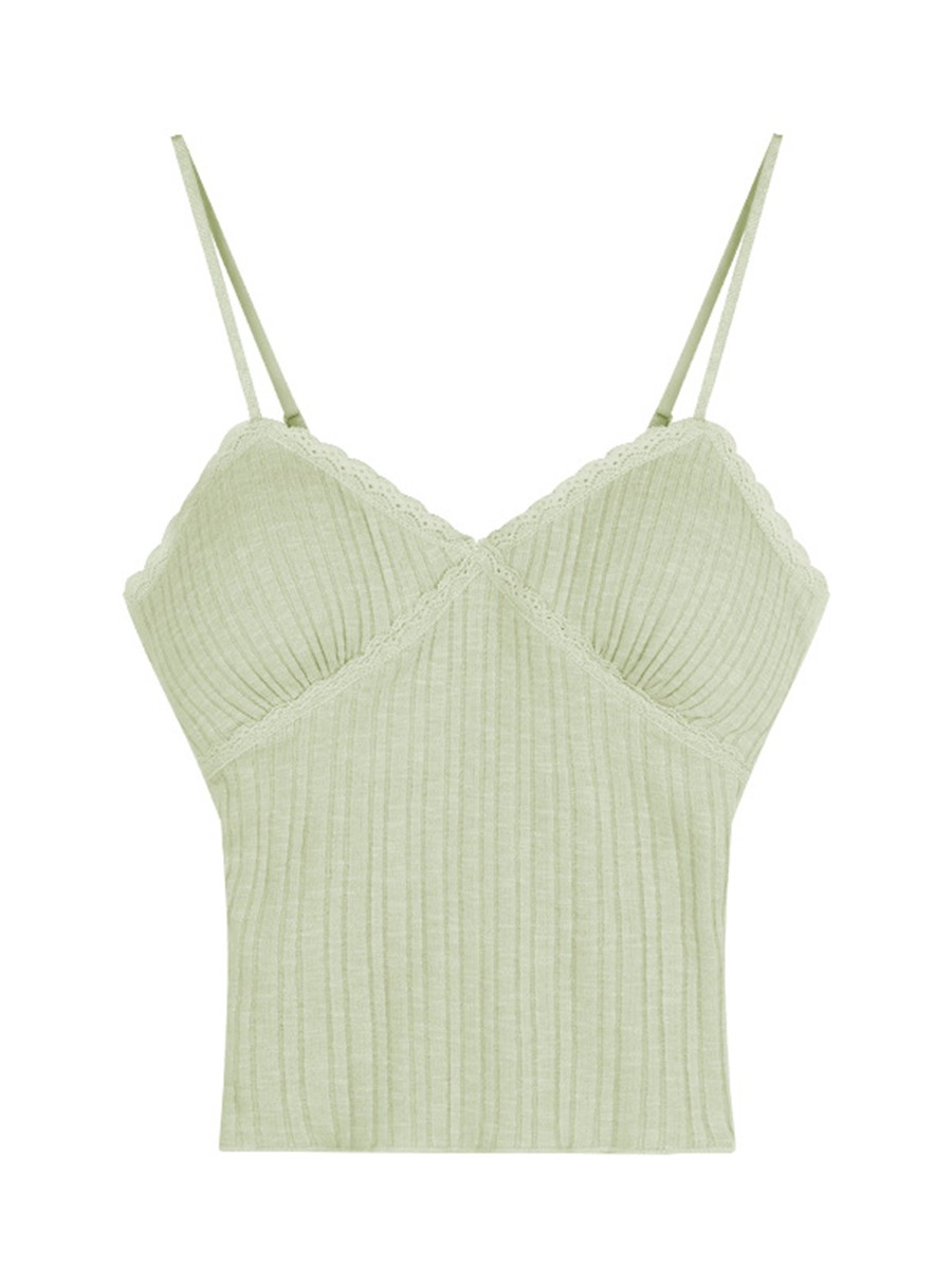 Women's Solid Color Open Back Vest Camisole for Vacation Beach Yoga Use