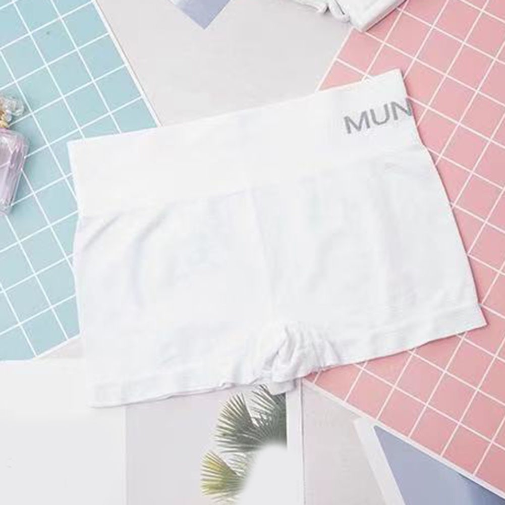 Women’s Solid Color High-Waisted Boxers – Polyester Medium Stretch Fabric
