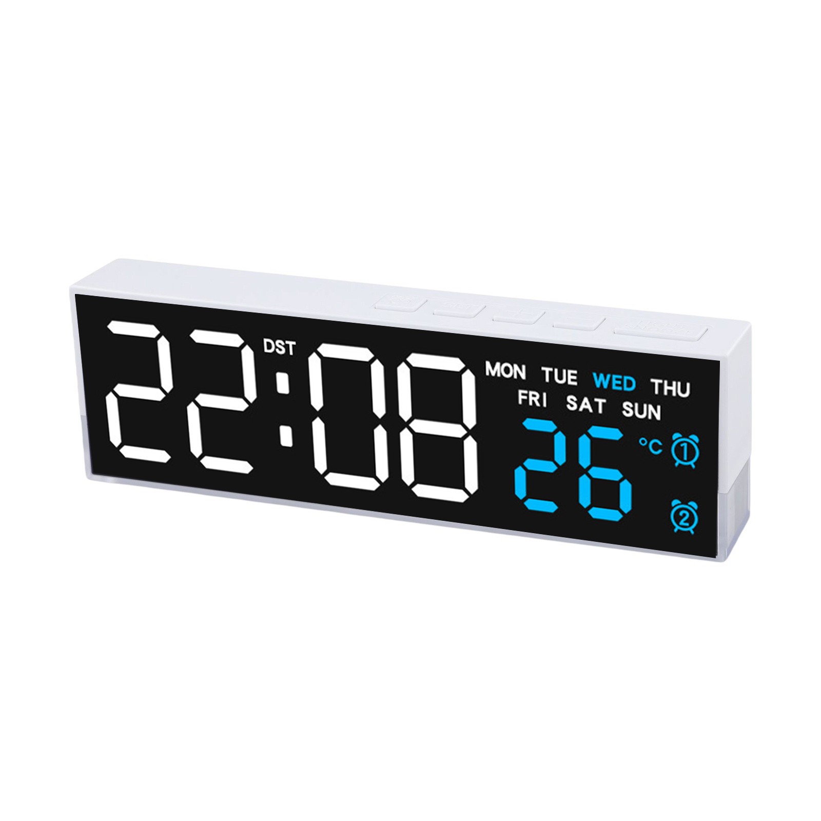 LED Night Light Clock with Soft Glow and Adjustable Brightness for Bedroom Use