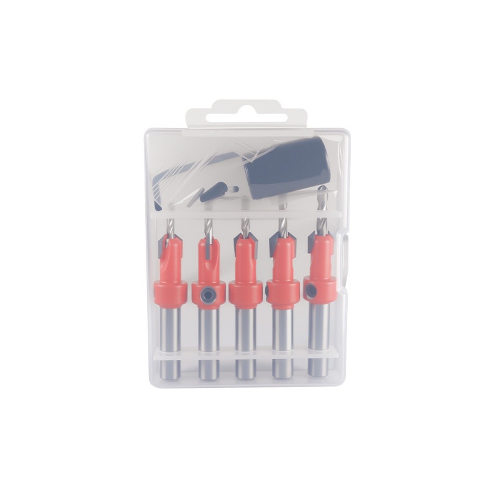 8mm and 10mm Countersink Step Drill Bits with Depth Stop Ring for Wood Drilling