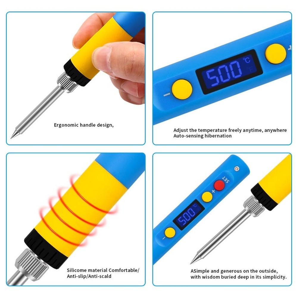 Type C PD/QC Compatible 65W Soldering Iron with LED Temperature Display