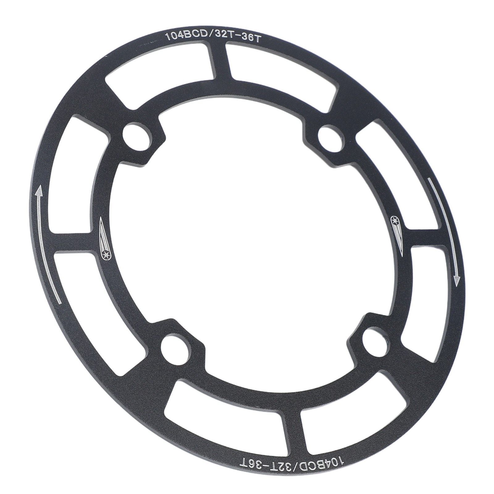 104BCD Chainring Protector for Mountain Bikes with Oil Resistant Coating
