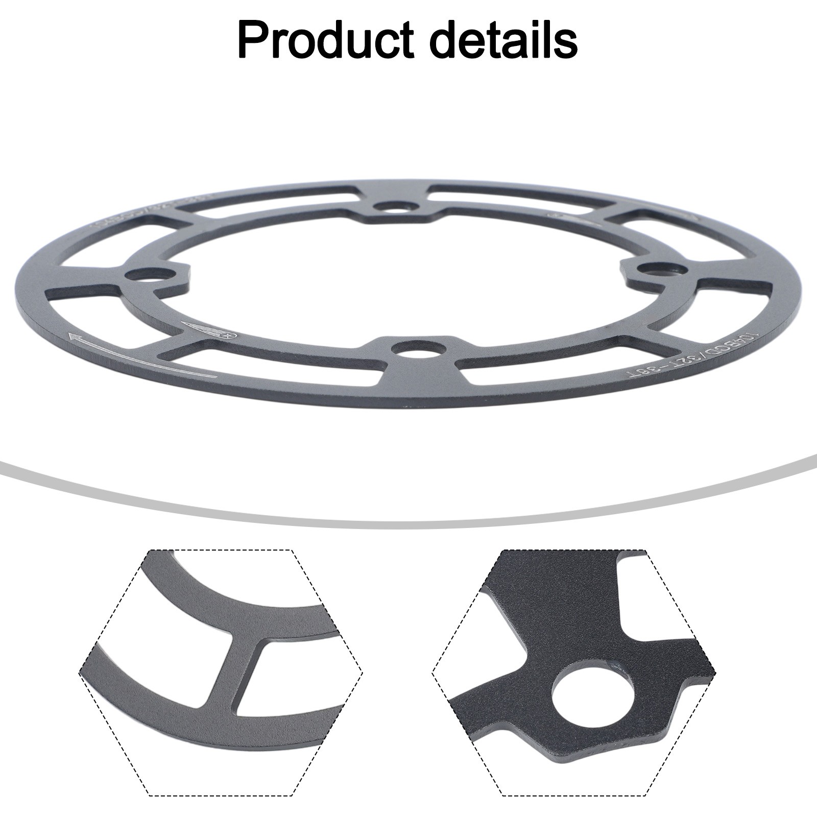 104BCD Chainring Protector for Mountain Bikes with Oil Resistant Coating