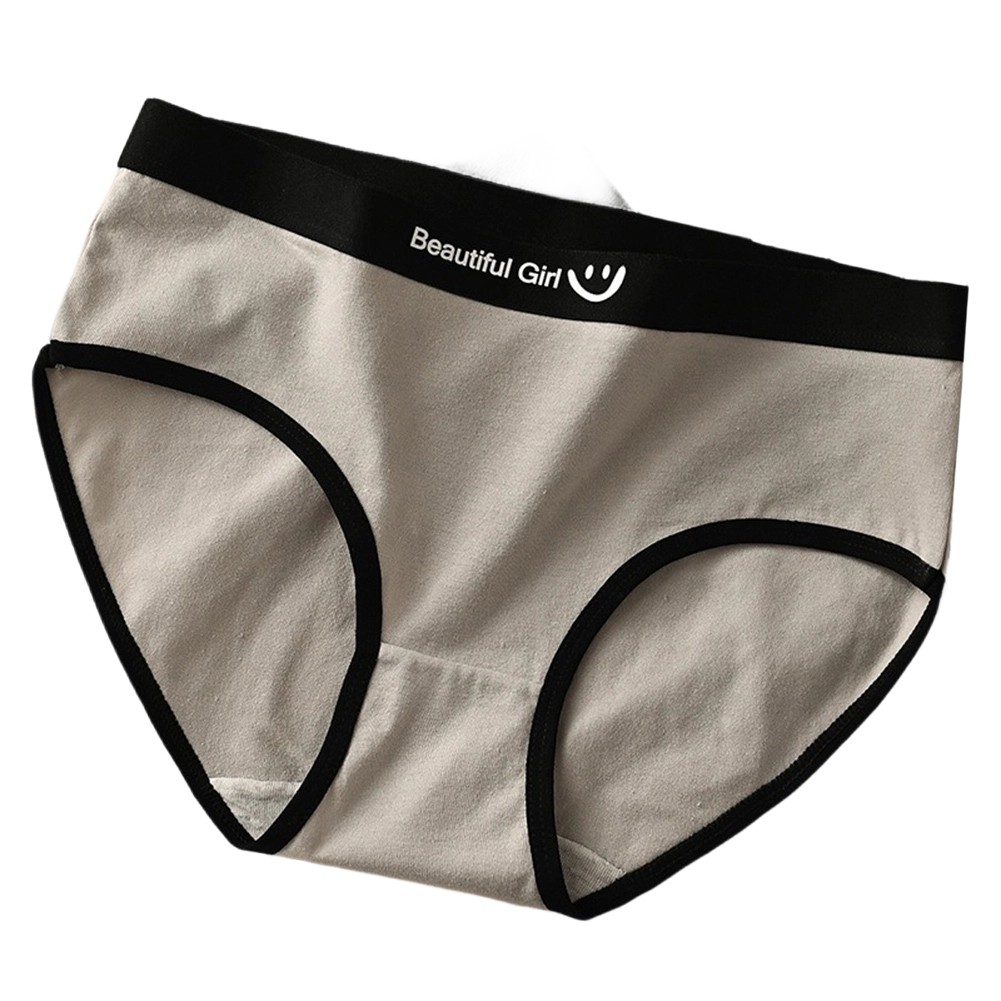 Mid Waist Briefs Elastic Underwear Polyester Spandex Fabric Medium Elasticity