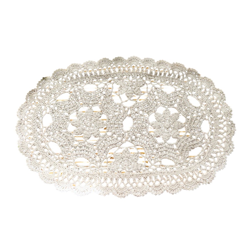 Oval Table Mat Crocheted Placemat Decorative Coaster Option For Table Setting