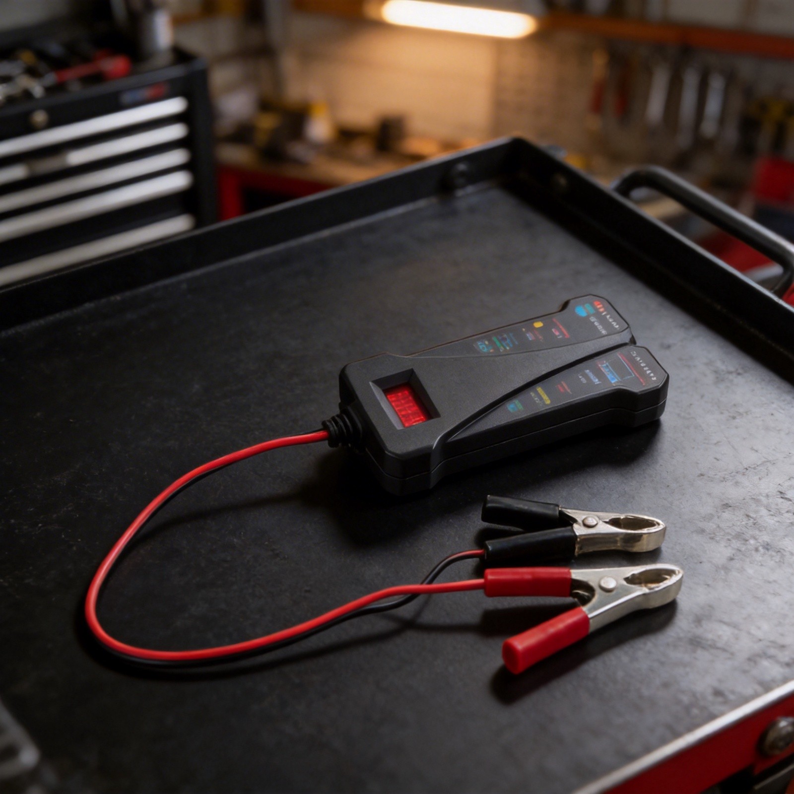 Digital Car Battery Tester 12V Load Tester with Voltmeter and Alternator Status