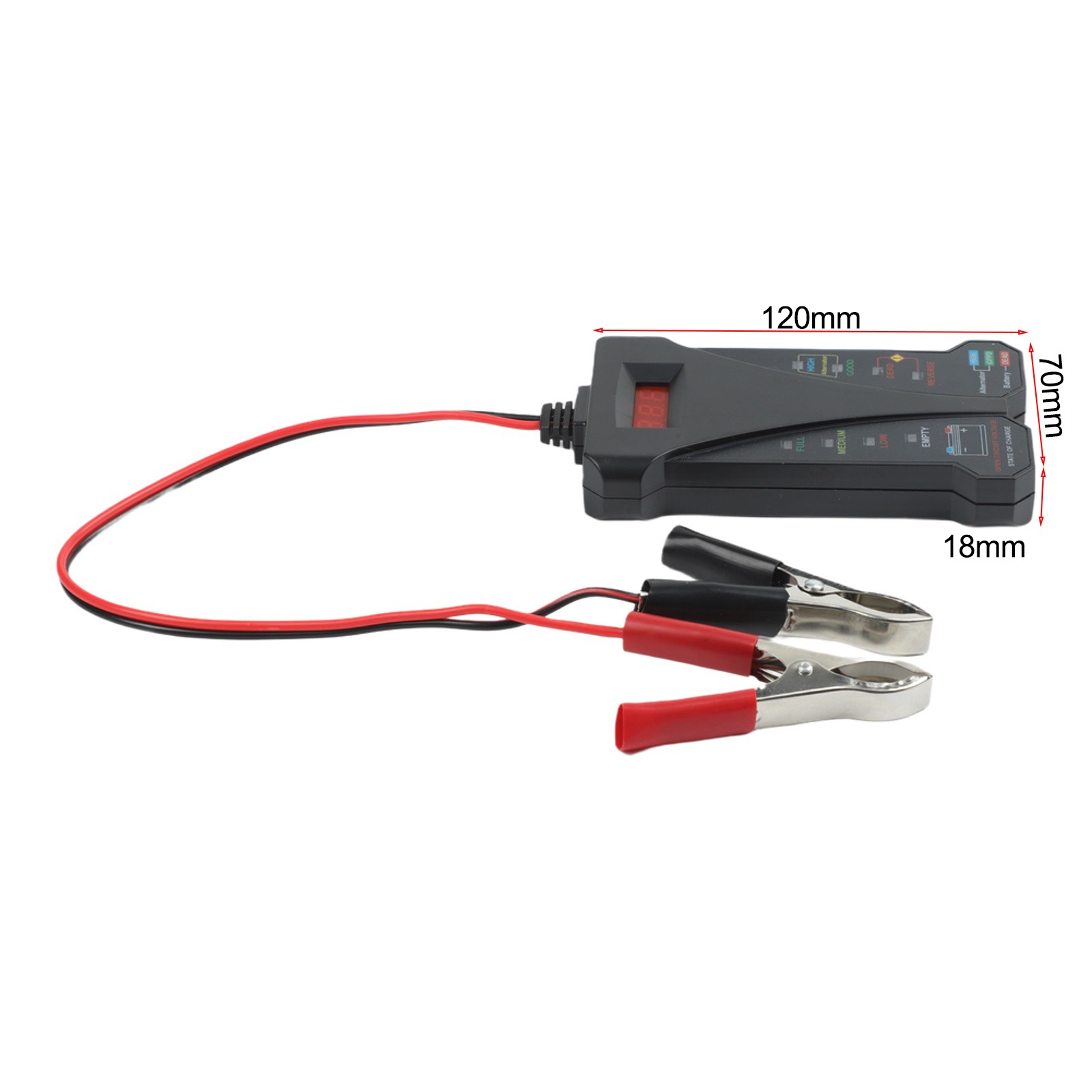 Digital Car Battery Tester 12V Load Tester with Voltmeter and Alternator Status