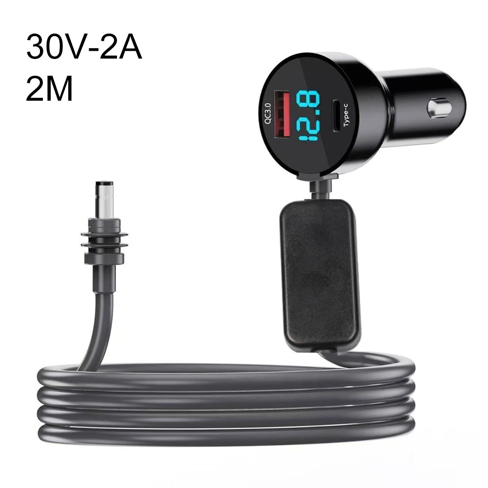 PD 30W Type-C Dual USB Car Charger 100W Max Output Fast Charging ABS Material