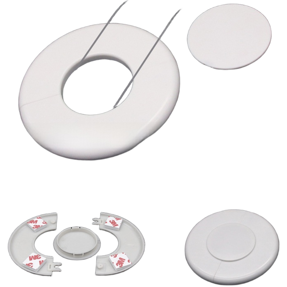 ABS Plastic Hole Cover for Split AC Wall Penetrations Removable Center Cap