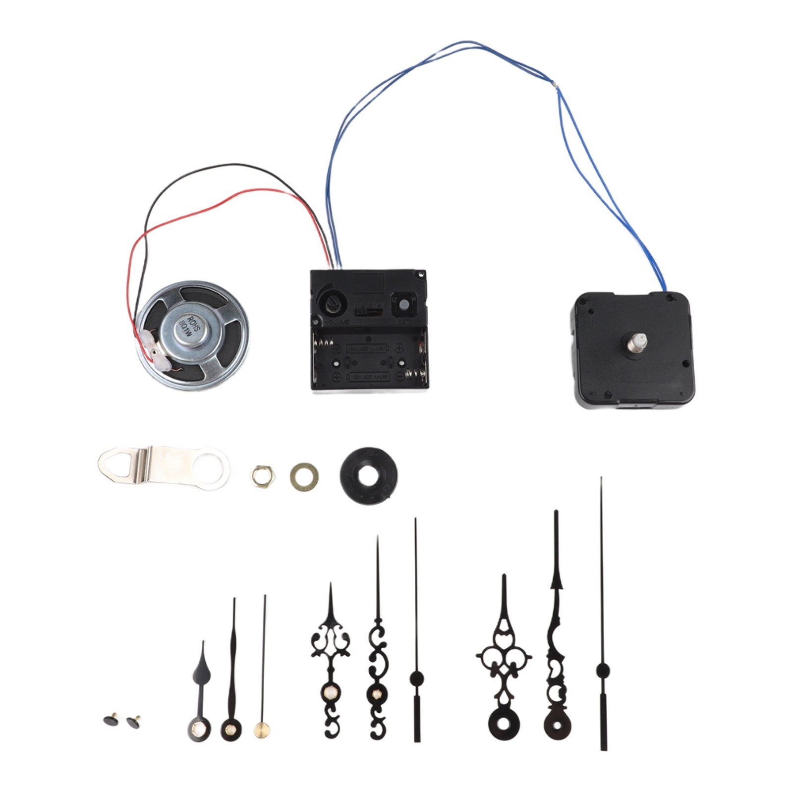 Music Box Clock Repair Kit Includes Clock Hands and Movement for For horn