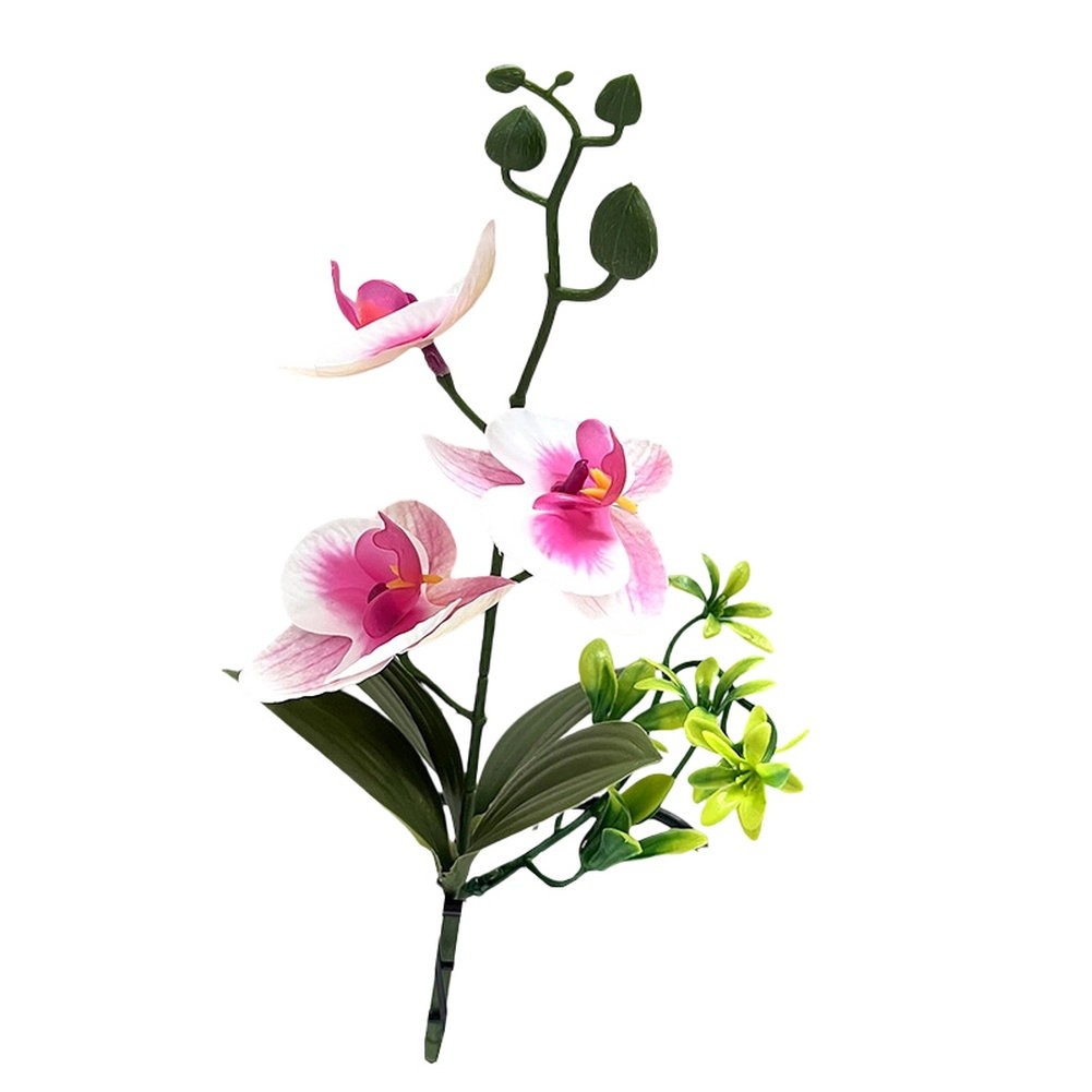 Artificial Phalaenopsis Orchid 25cm Realistic Faux Flower Bouquet for Decor