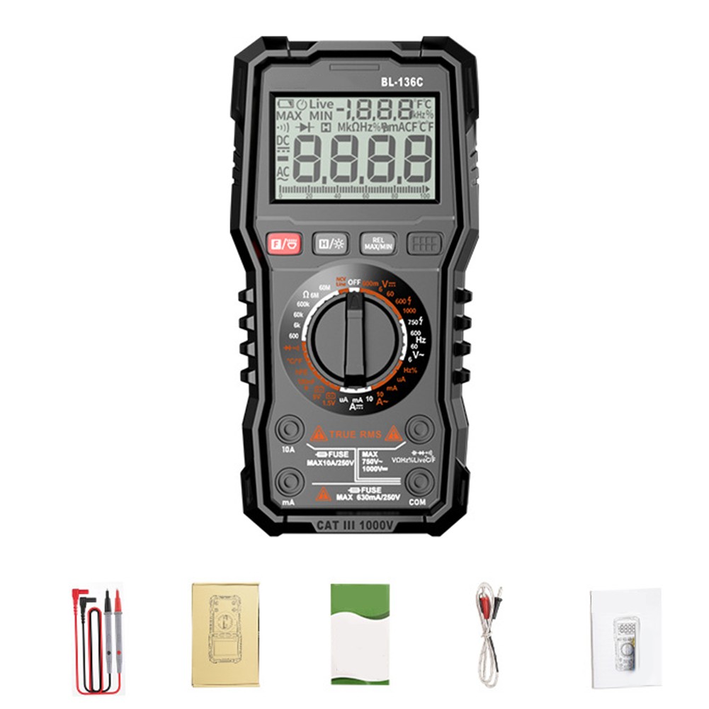 BL-136C Digital Multimeter True RMS Auto Range for AC DC Voltage 1000V