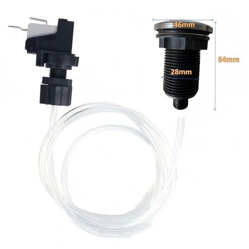 Robust Pneumatic Push Switch 16A 250V ABS PVC Stainless Steel Construction