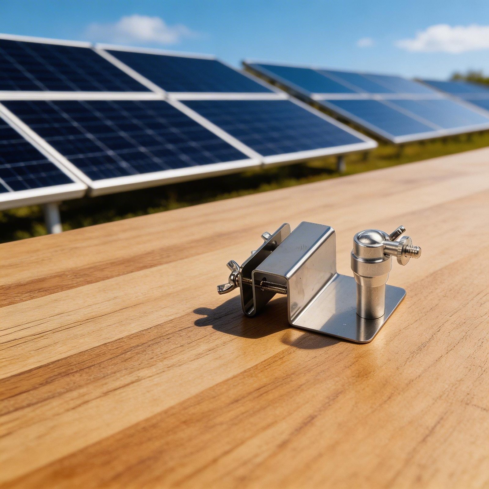 Solar Panel Mount Gutter Bracket for Eufy For Arlo Cameras with 1/4 Screw Fix