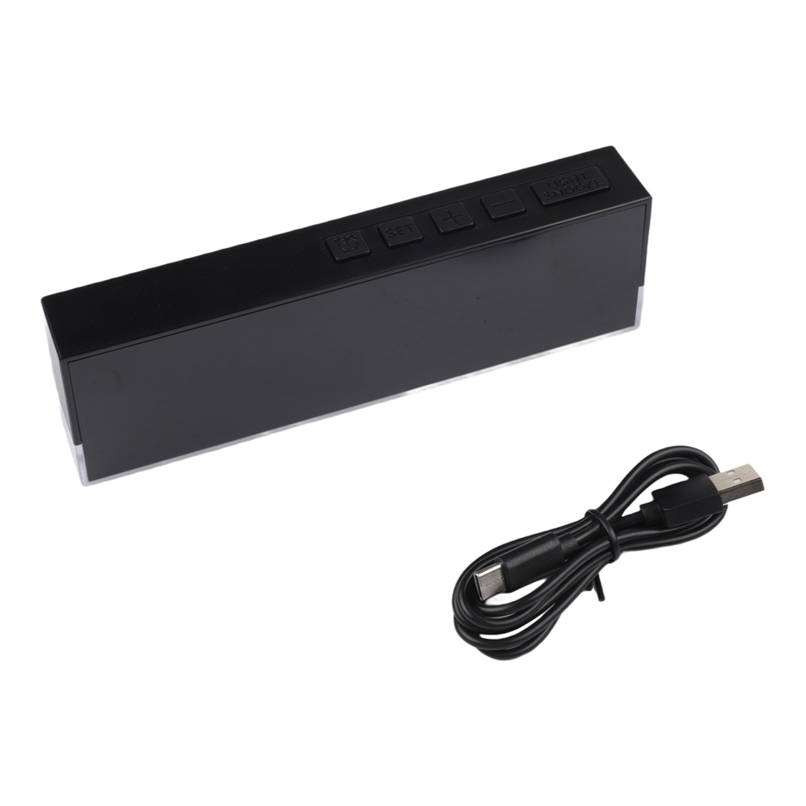 Adjustable LED Night Light Clock with Ambient Glow and Temperature Display