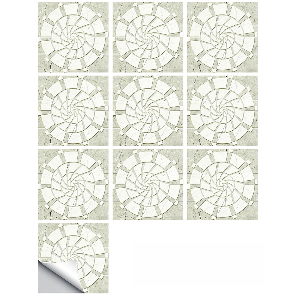 Moroccan Retro Geometric Stone Pattern P- Decals Wall Decals For Living Room