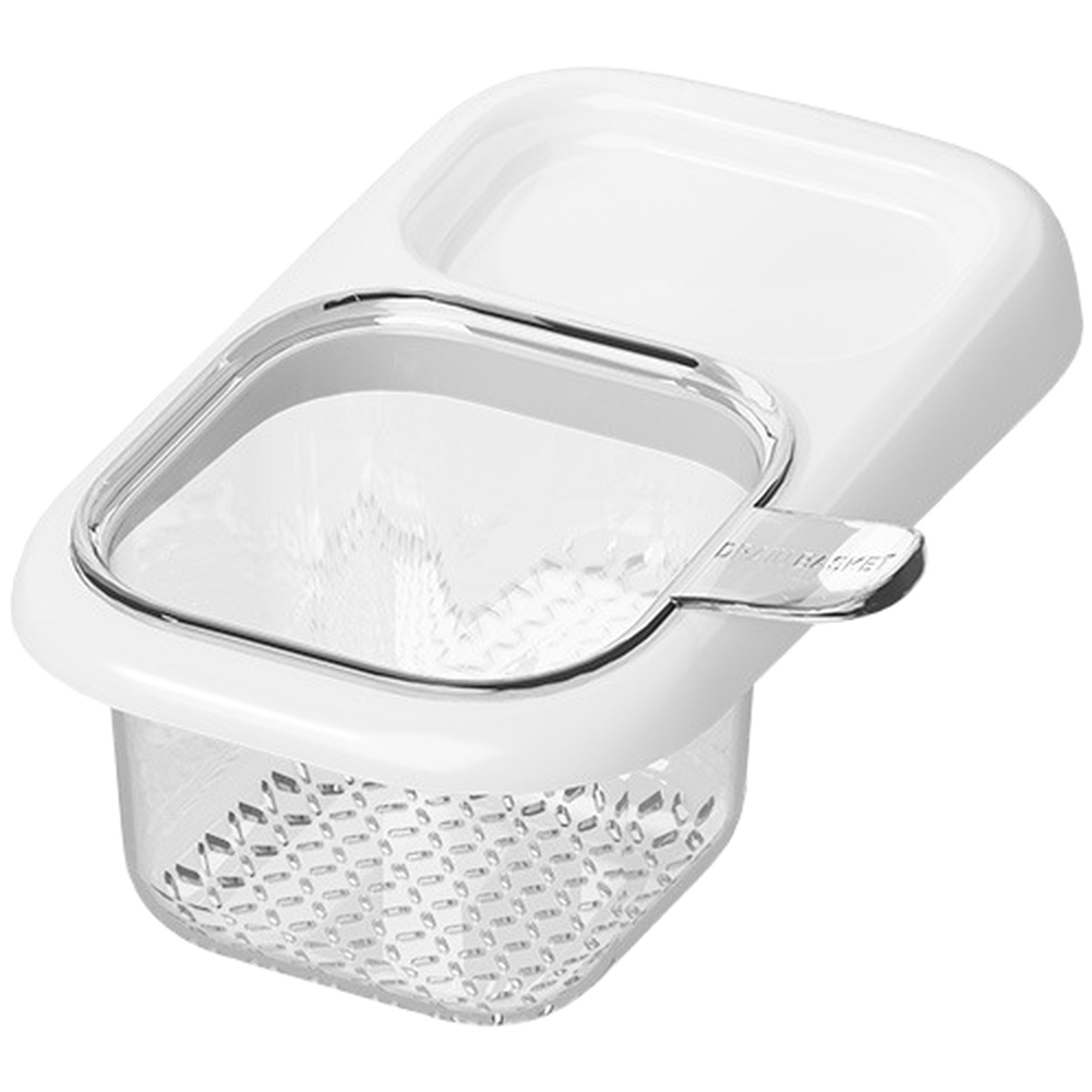 Kitchen Drain Basket with Suction Cup Mounting and Fine Mesh for Quick Drainage