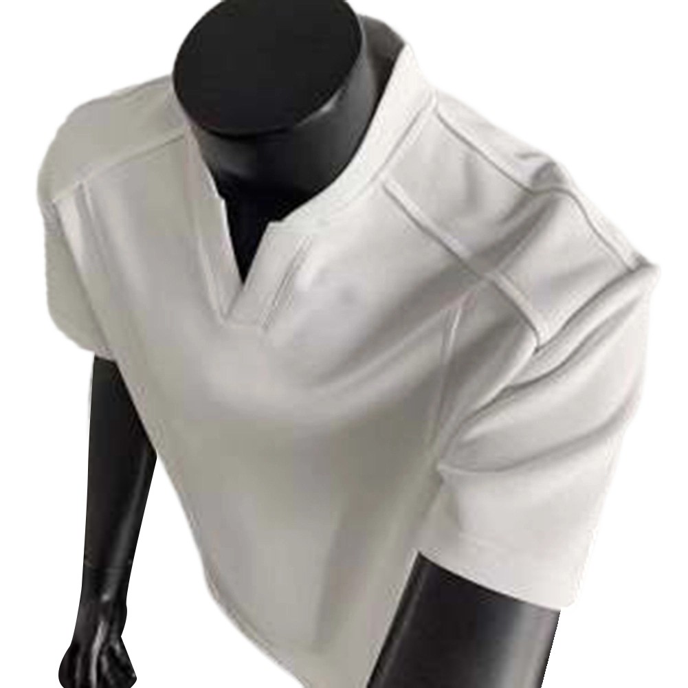 Men’s V Neck Short Sleeve Casual T Shirt Loose Oversized Solid Color Summer Top