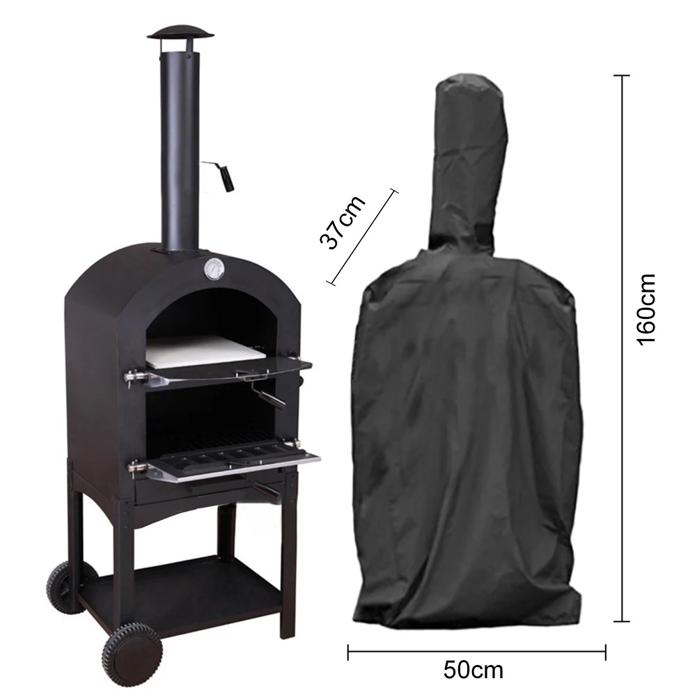 Pizza Oven Cover Garden Outdoor Waterproof Dust Cover 210T Oxford 168x58x45cm