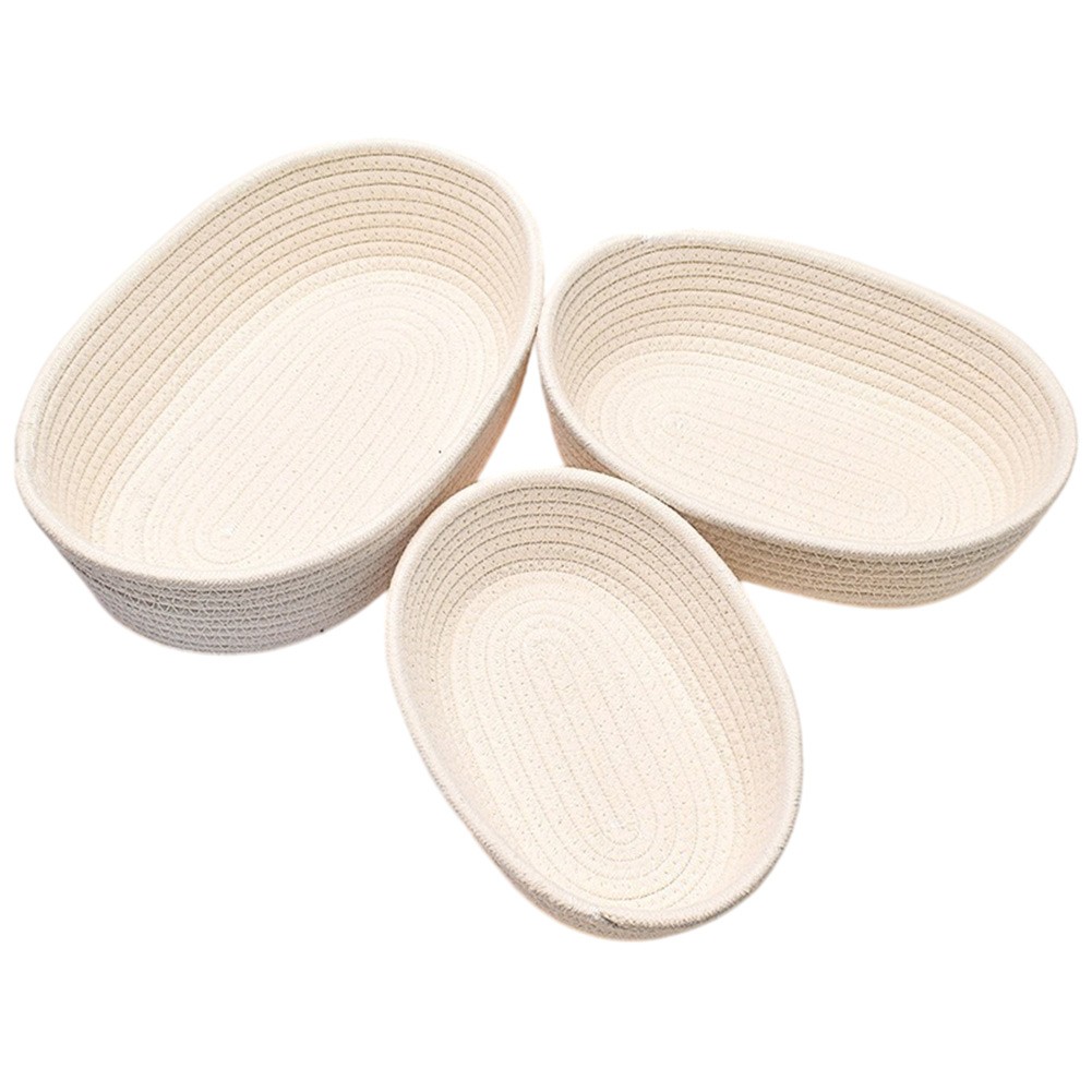 Cotton Storage Basket Small 22x12x7cm Medium 26x15x8cm Large 30x18x9cm