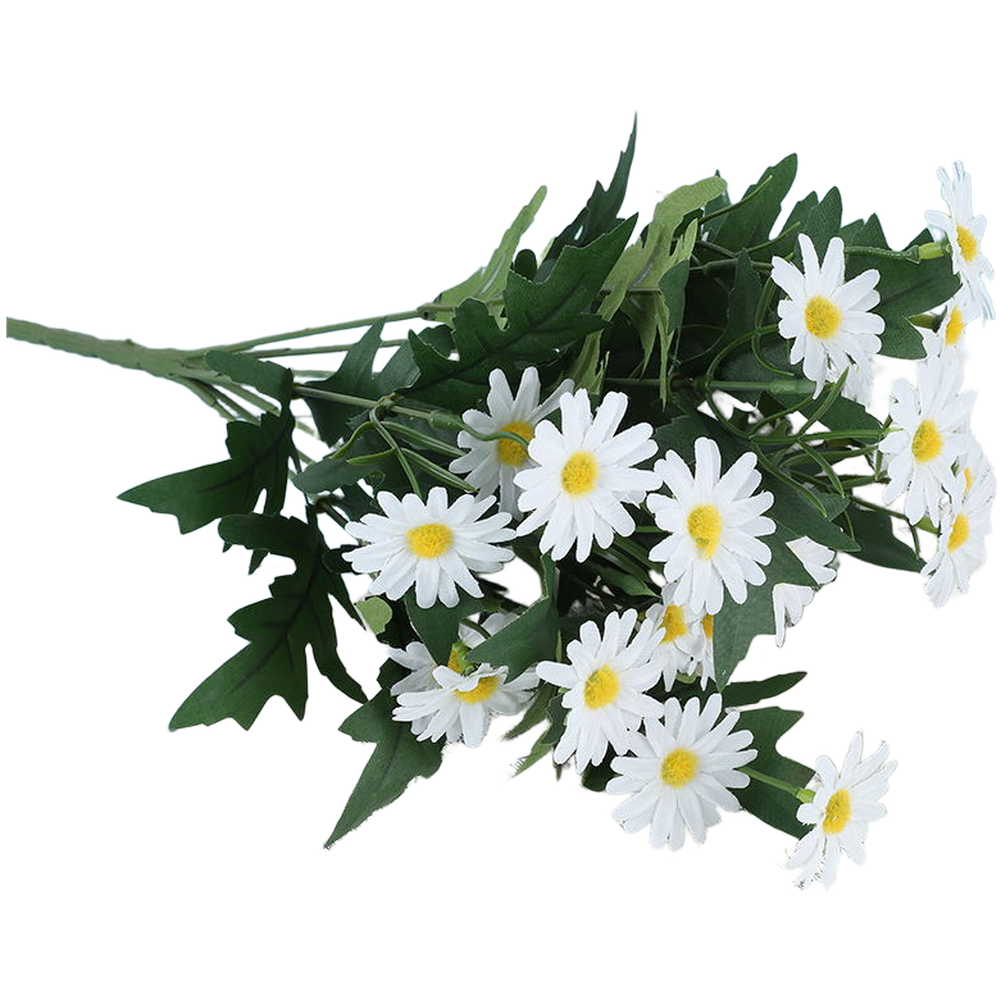 35cm Artificial Daisy Bouquet with Flexible Wire Stems for Home Office Garden
