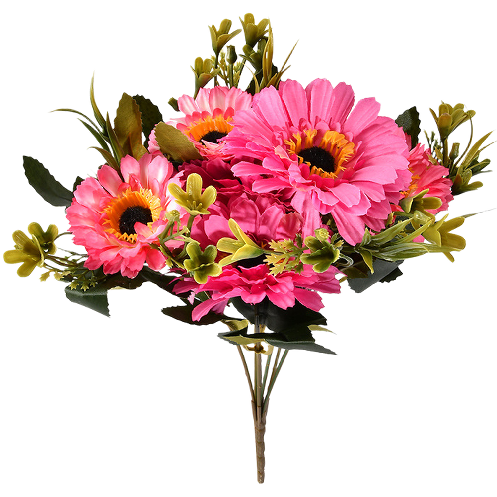 7 Stem Artificial Silk Daisy Bouquet Marigold Chrysanthemum for Gallery Wall