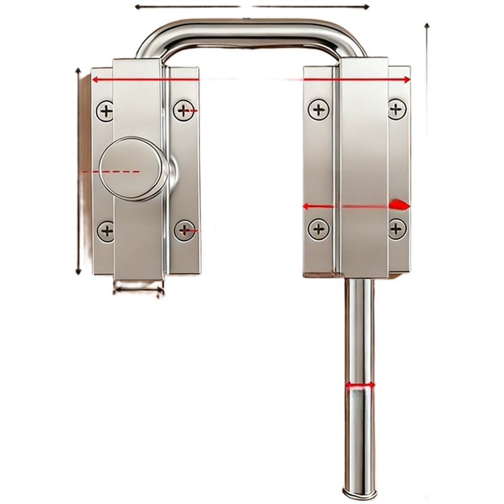 Aluminum Alloy Door Latch with Screw or Bonding Mount for Various Angles
