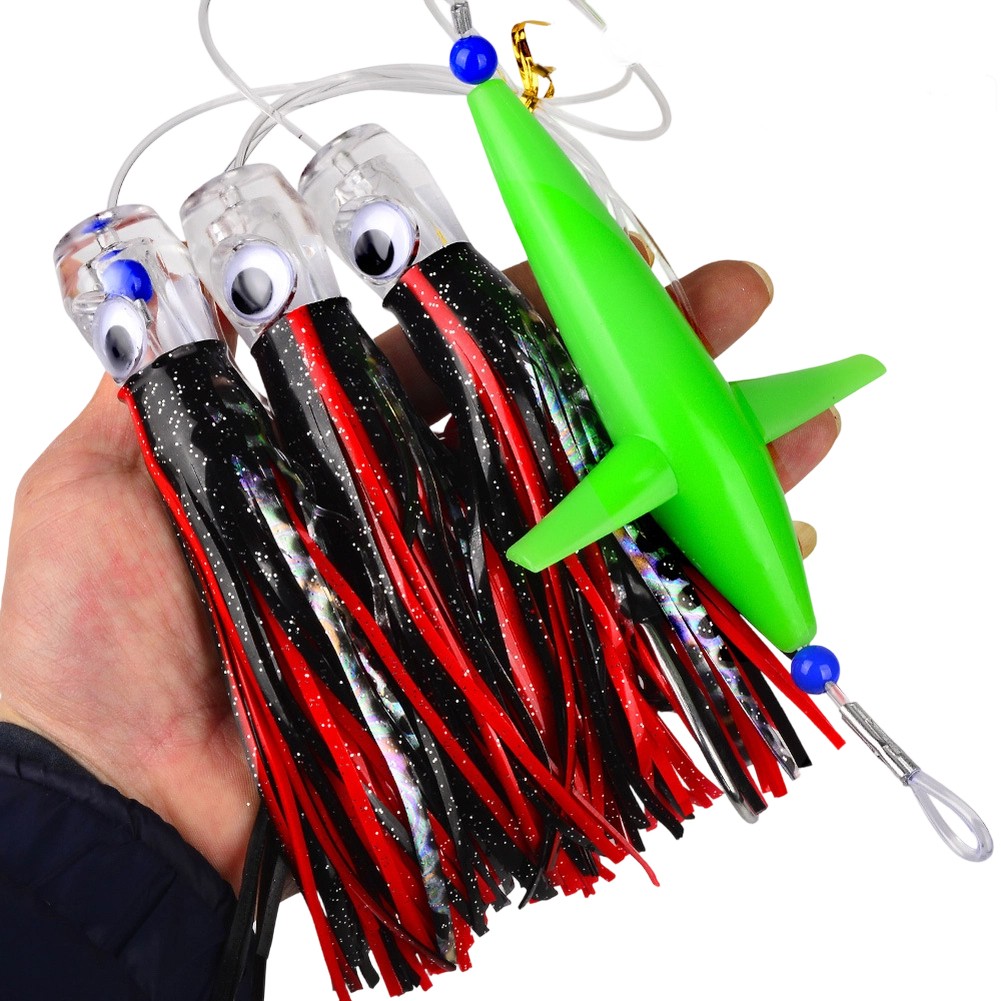 6 inch 9 inch Squid Skirt Trolling Bait for Saltwater Fishing For Tuna Mackerel