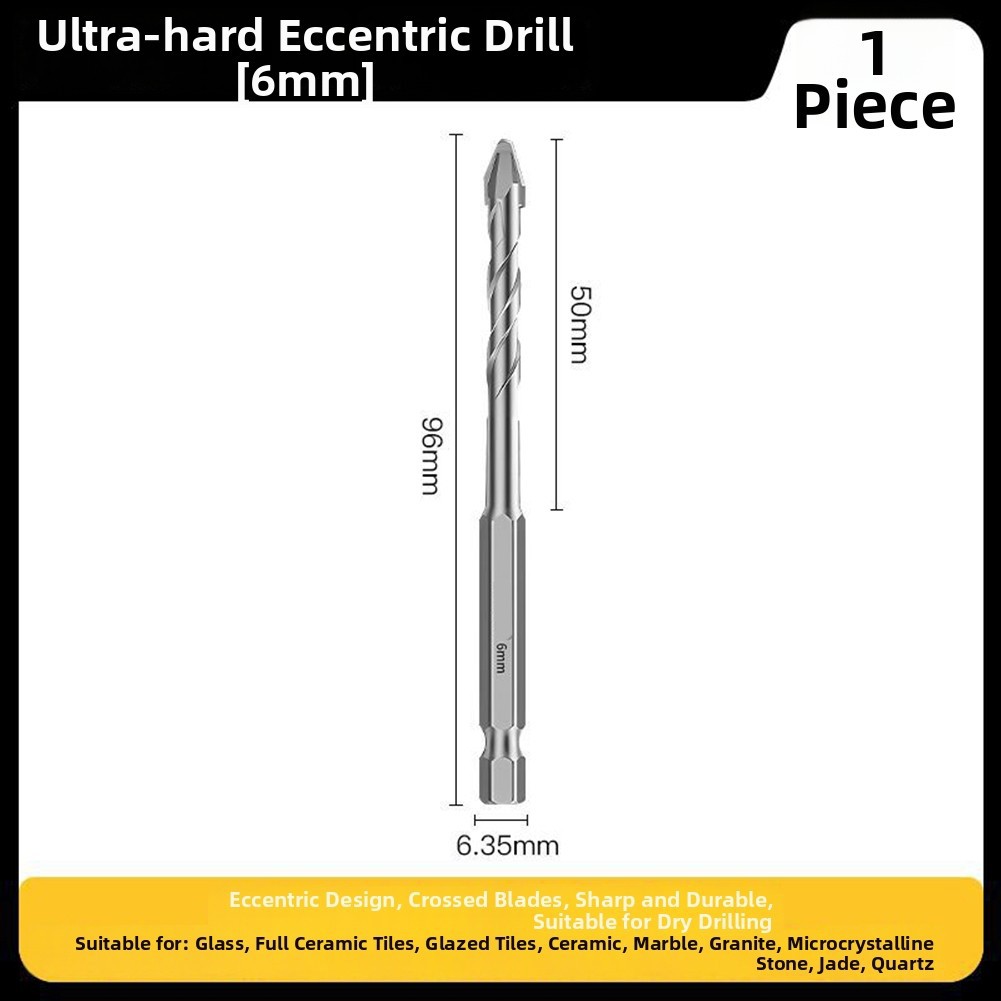 Eccentric Triangular Drill Bit for Tile Concrete Drilling with Hex Shank Fit