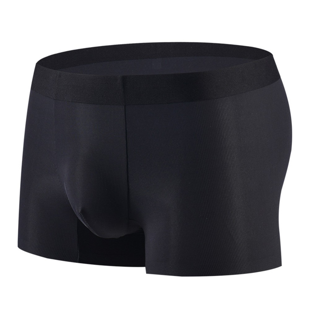 Men’s Seamless Trunks Made of 78% Nylon 22% Spandex – Ice Silk Boxer Shorts