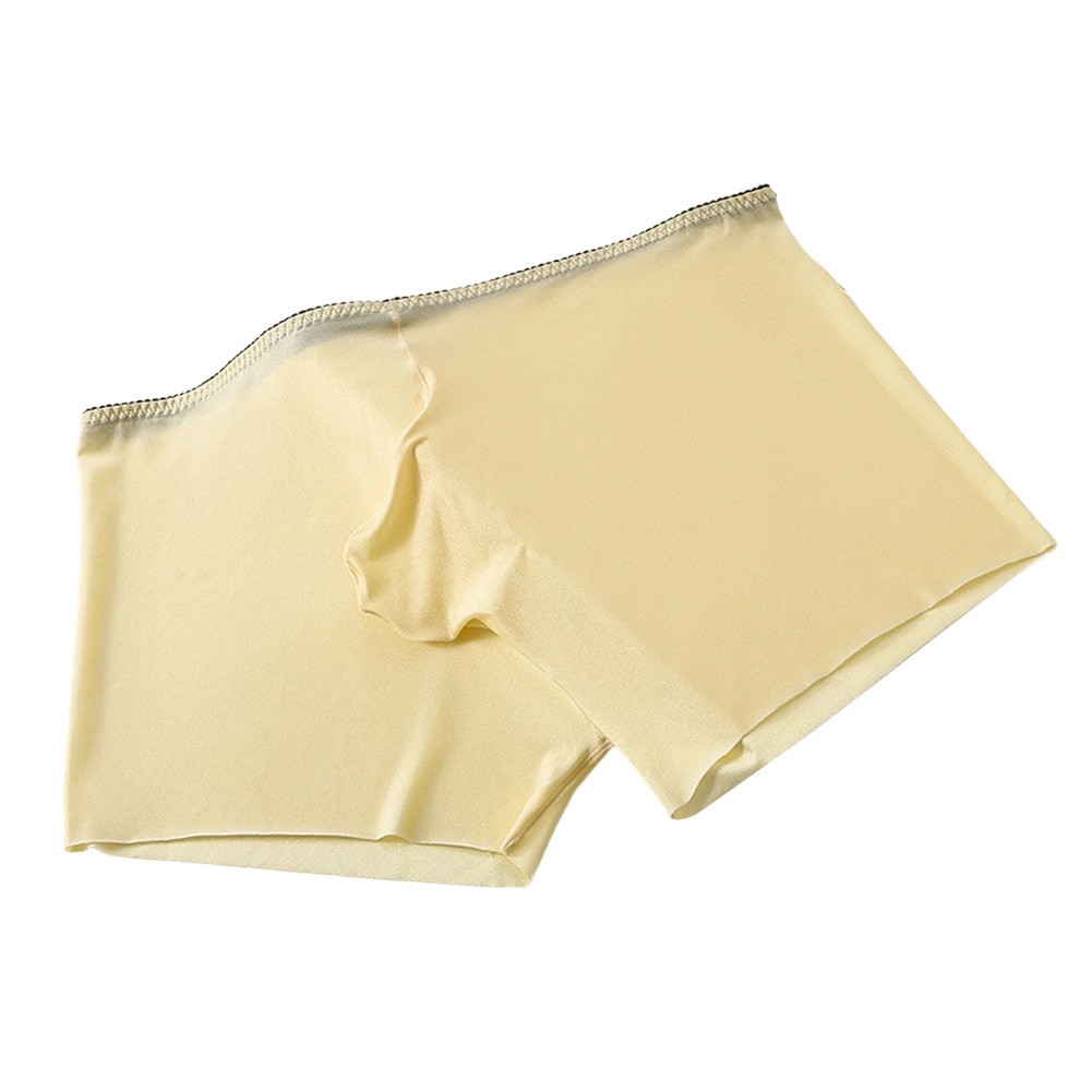 Seamless Trunks for Men Ice Silk 85% Nylon 15% Spandex Bulge Pouch L to 4XL