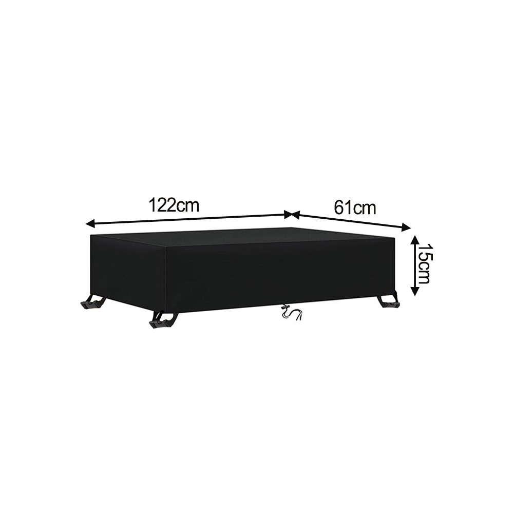 Rectangular Patio Table Cover Fits 122x61x15cm to 228.6x102x15cm Tables