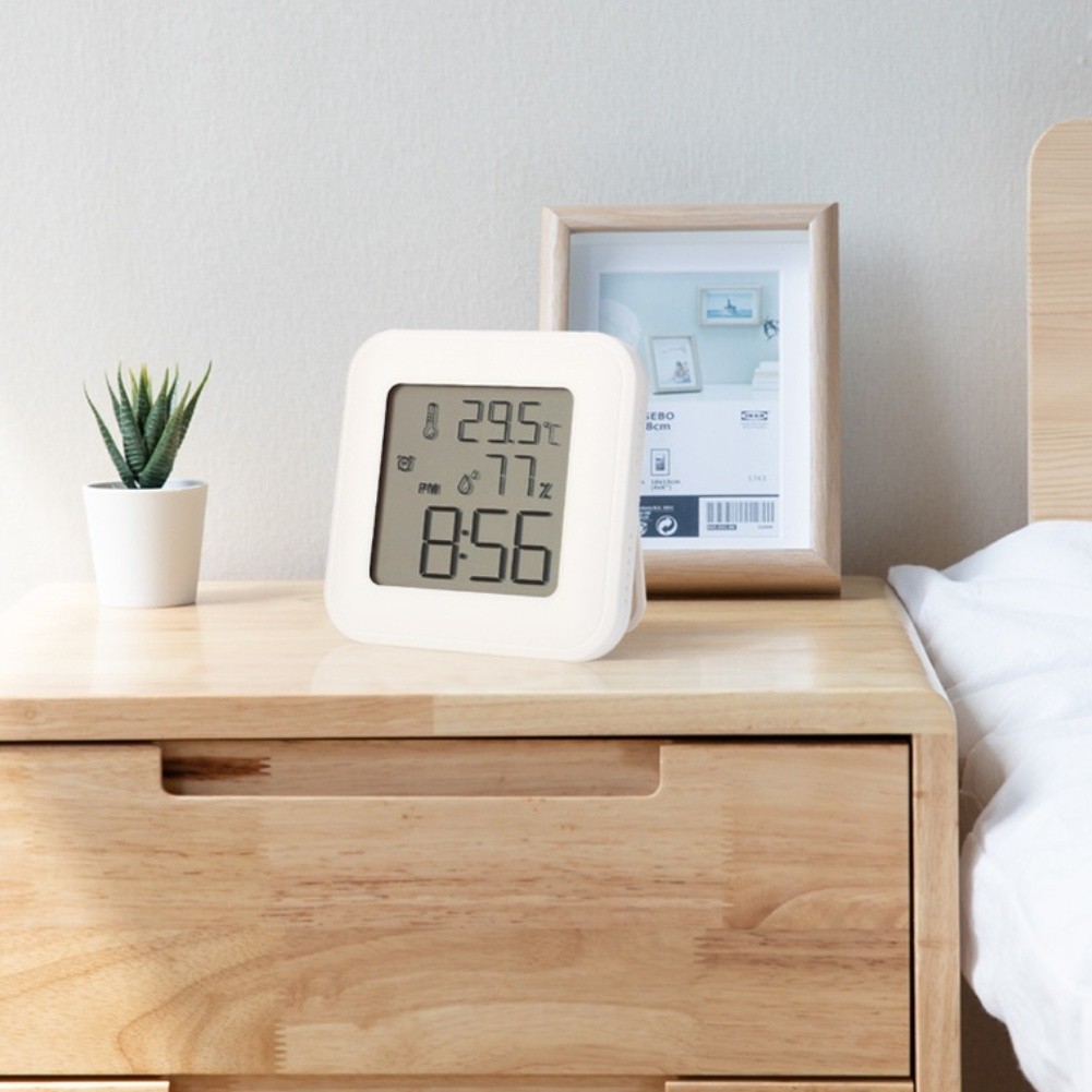 Digital Clock with Alarm Thermometer Hygrometer for Home Office Desk Setup