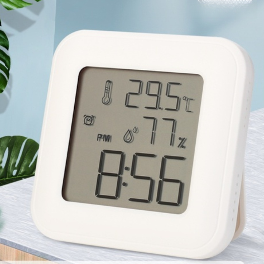 Digital Clock with Alarm Thermometer Hygrometer for Home Office Desk Setup