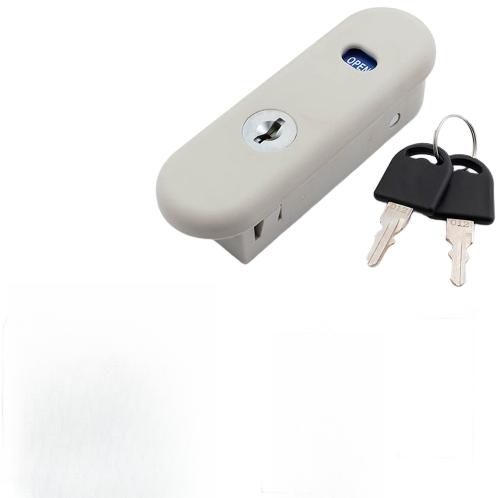 Red Blue Switch Sliding Door Lock for File Cabinet Made of ABS and Zinc Alloy