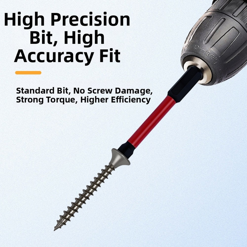 7PCS Magnetic Bit Set with Extended Socket for Pistol Drill and Mechanical Use