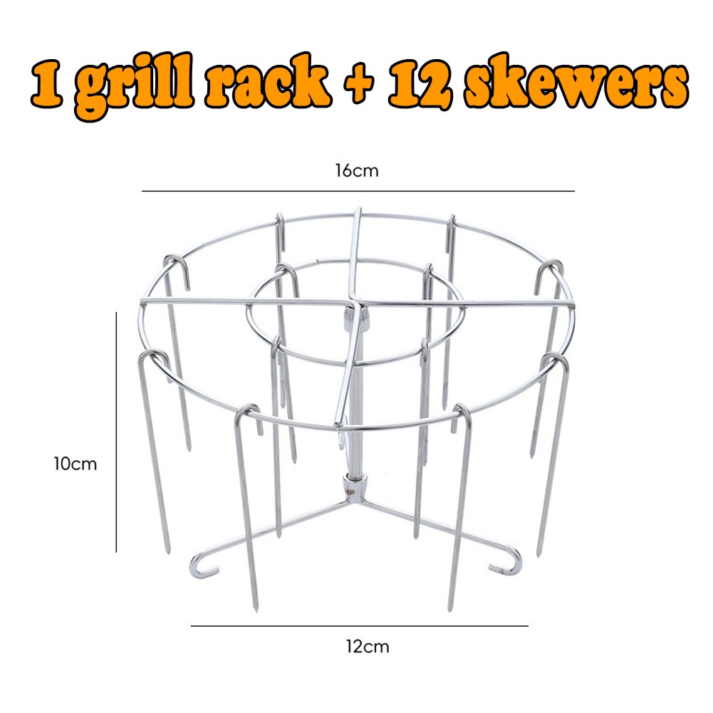 Air Fryer Skewer for stand Vertical Barbecue Rack Stainless Steel for Air Fryers