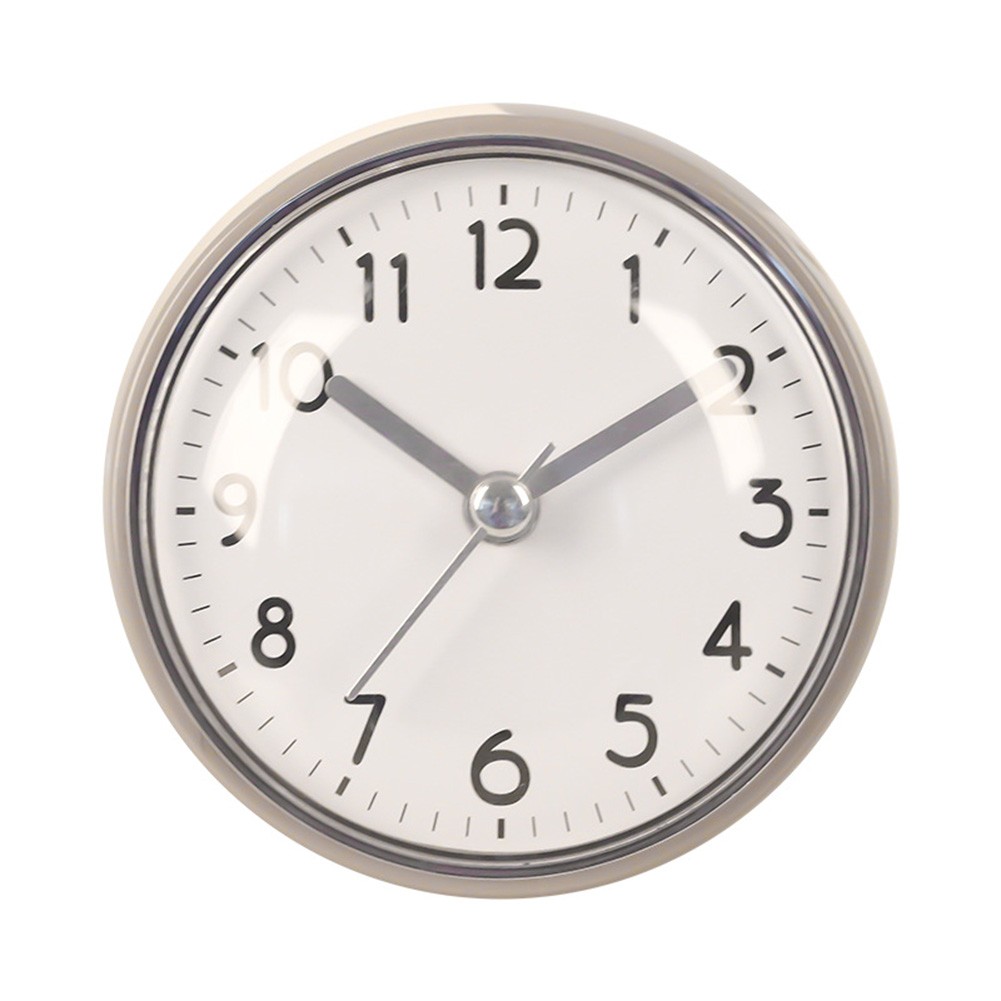 Quartz Movement Silent Wall Clock with Sucker for Bathroom For Kitchen Decor