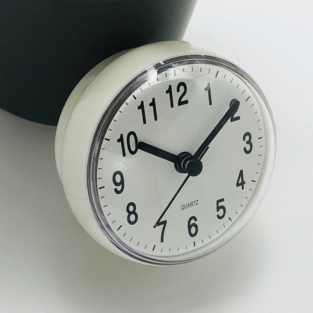Silent Quartz Sucker Clock Anti Fog Designed for Kitchen Bathroom Walls