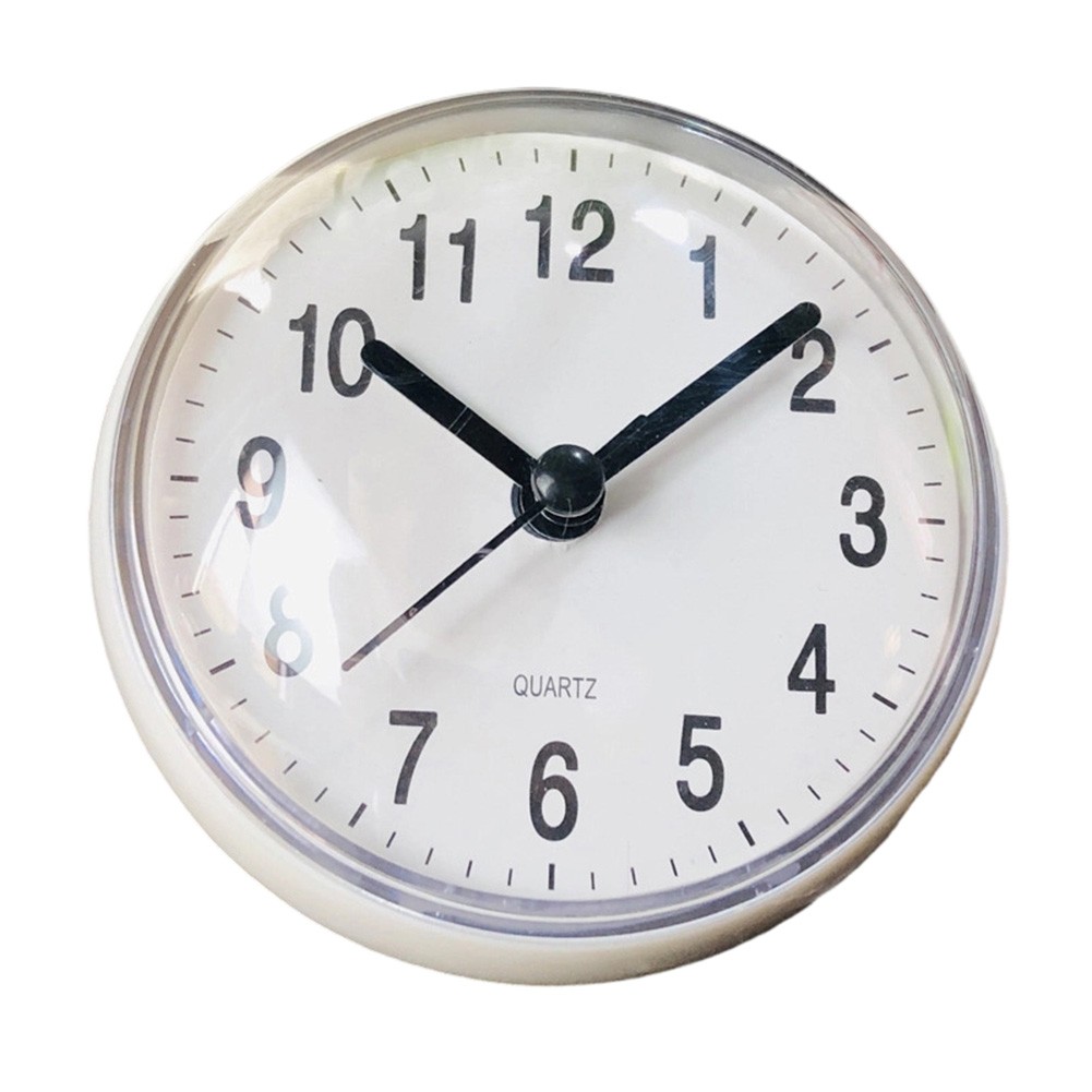 Silent Quartz Sucker Clock Anti Fog Designed for Kitchen Bathroom Walls