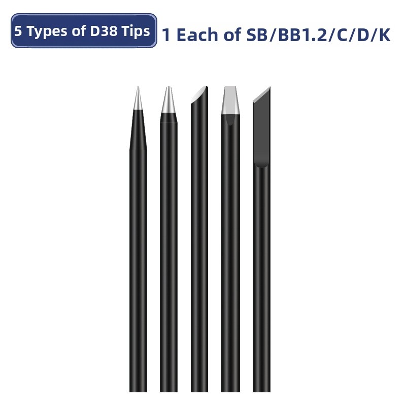 Fast Heat Up Soldering Iron Tip with Black Chrome Finish and Alloy Protection