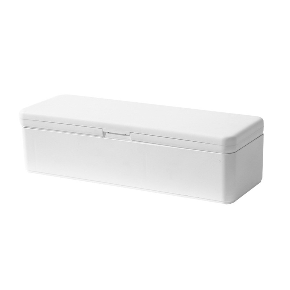 White Gray Battery Storage Case ABS Material 27.5 x 10 cm Stackable Design