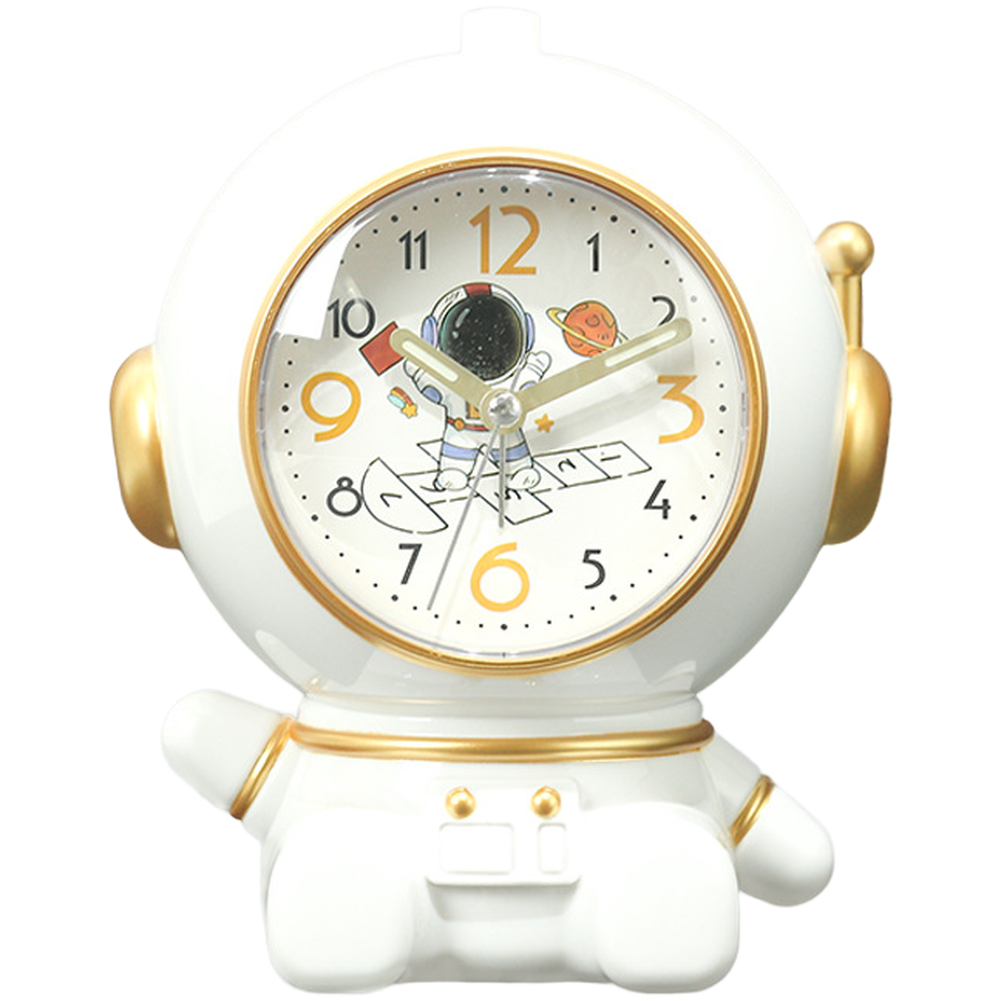 Alarm Clock Astronaut Style Dual Chime Snooze Function Silent Sweep Motion