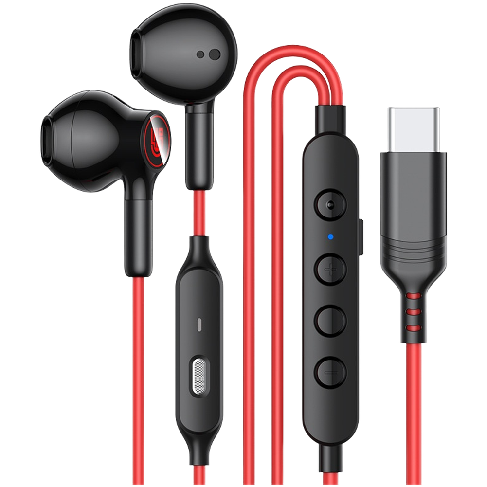Type C 3.5mm Gaming Earphones with Digital Chip for Enhanced Footstep Audio