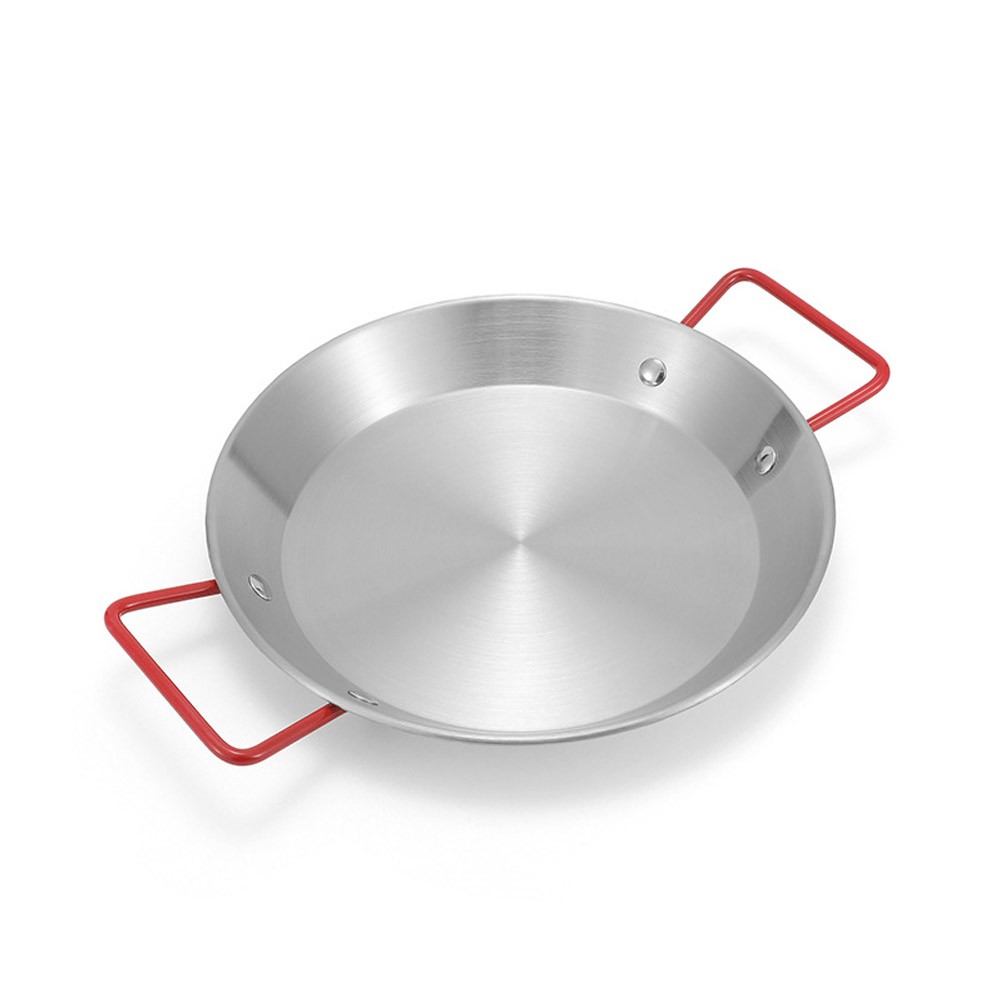 Stainless Steel Frying Pan with Comfortable Grip Handle 31.5 x 21.5 cm