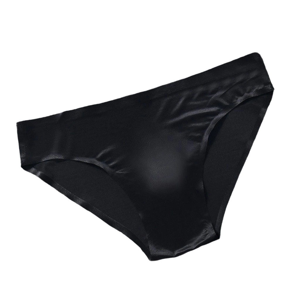 Thin Ice Silk Briefs for Men Seamless Low Rise 3D Bulge Pouch Underwear