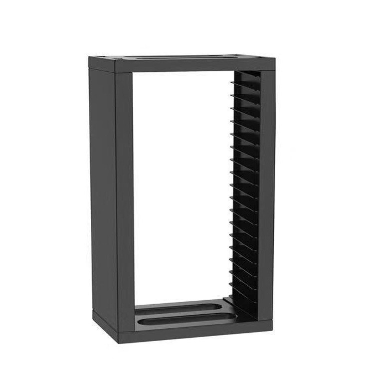 Black ABS Video Game Disc Storage Rack with Controller Holder for Gamers