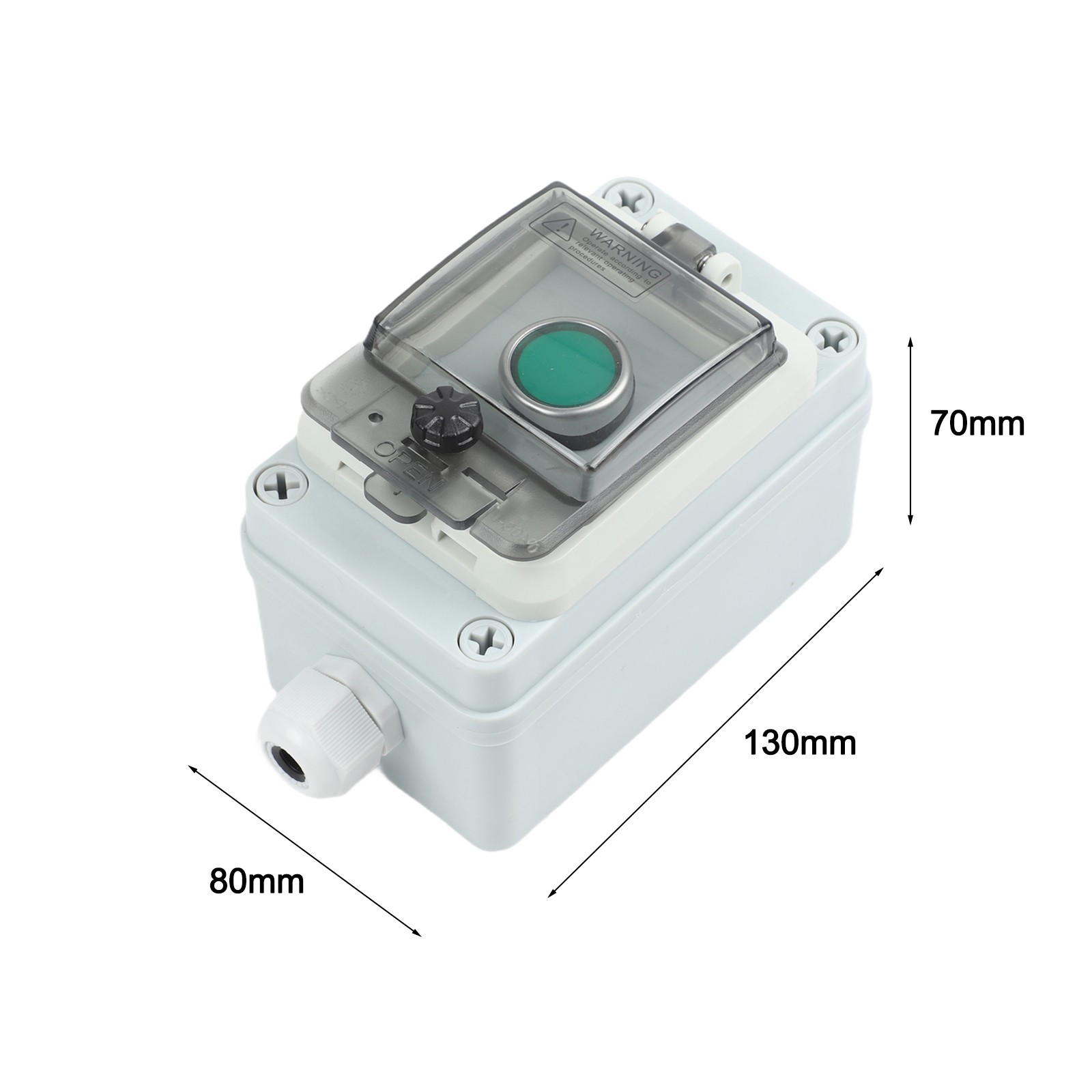 Outdoor Waterproof Button Control Box with Dustproof Start Stop Switch