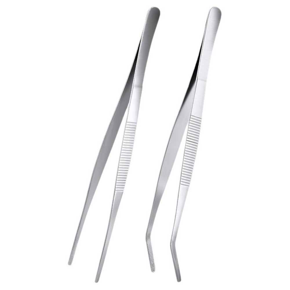 Stainless Steel Cooking Tweezers 2 Pieces 20/25/30cm for BBQ and Plating